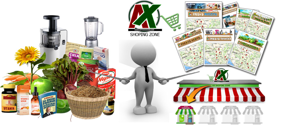 AX Shoping. Predstavite se na www.antioksidans.com sajtu.Ukoliko se bavite prodajom robe i usluga za zdraviji i lepši život - javite se..